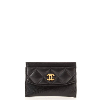 Chanel Gabrielle Card Holder Quilted Aged Calfskin