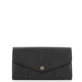 Louis Vuitton Black Monogram Empreinte Sarah Wallet NM - LV