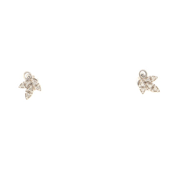 Tiffany & Co. Olive Leaf Stud Earrings 18K White Gold and Diamonds