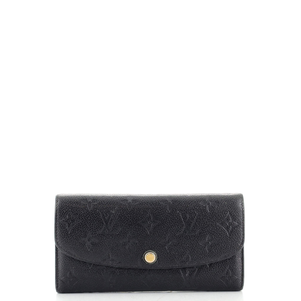 Louis Vuitton Long Wallet Black Mahina Empreinte Leather