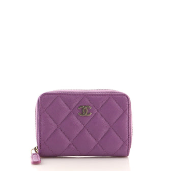 Chanel CC Zip Coin Purse Quilted Caviar Small