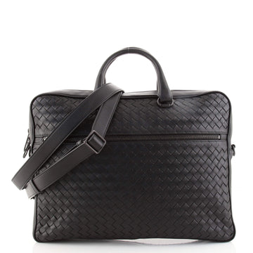 Bottega Veneta Convertible Front Zip Briefcase Intrecciato Nappa