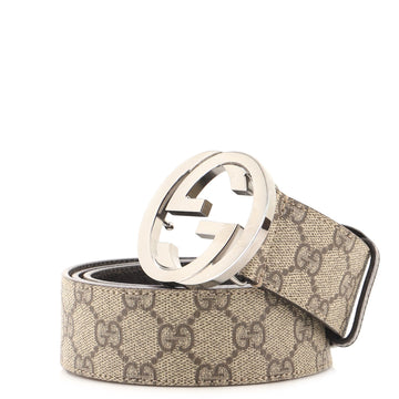 Gucci Interlocking G Belt GG Coated Canvas Wide