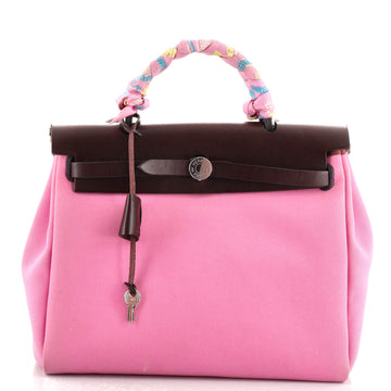 Hermes Herbag Zip Leather and Toile 39