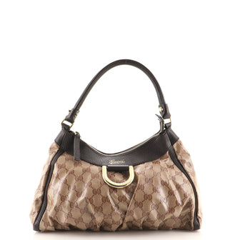 Gucci D Ring Hobo (Outlet) GG Coated Canvas Small