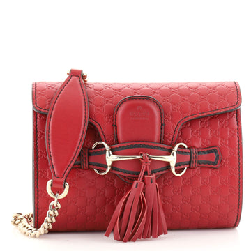 Gucci Emily Chain Flap Bag (Outlet) Microguccissima Leather Mini