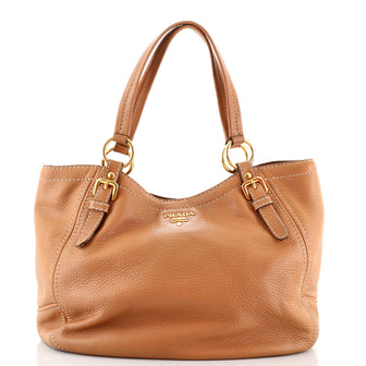 Prada Buckle Wing Tote Vitello Daino Medium