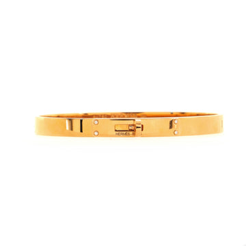 Hermes Kelly Bracelet 18K Rose Gold with 4 Diamonds Small