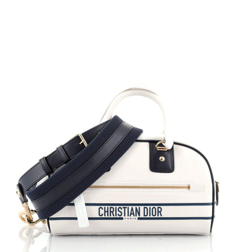 Christian Dior Vibe Zip Bowling Bag Leather Small