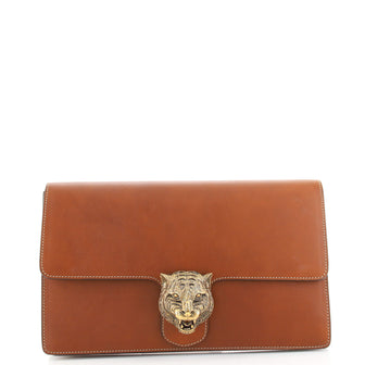 Gucci Animalier Flap Clutch Leather Medium