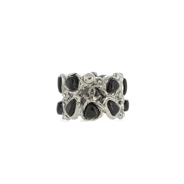 Chanel CC Ring Metal with Enamel and Crystals