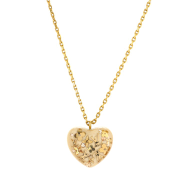 Louis Vuitton Inclusion Heart Pendant Necklace Metal and Resin