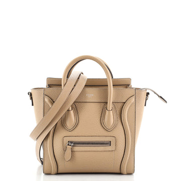 Celine Luggage Bag Grainy Leather Nano