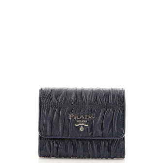 Prada Trifold Wallet Nappa Gaufre Compact