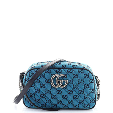 Gucci GG Marmont Shoulder Bag Diagonal Quilted GG Canvas Small