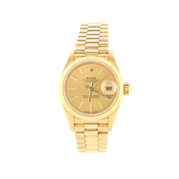 Rolex Oyster Perpetual President Datejust Automatic Watch Yellow Gold 26