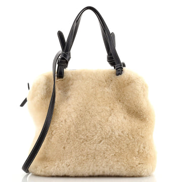 Celine Soft Cube Bag Shearling Small