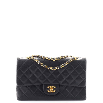 Chanel Vintage Classic Double Flap Bag Quilted Lambskin Medium
