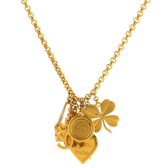 Chanel Vintage CC Charms Long Necklace Metal