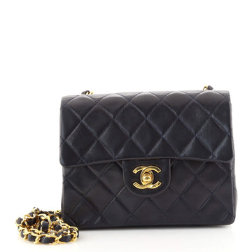 Chanel Vintage Square Classic Single Flap Bag Quilted Lambskin Mini