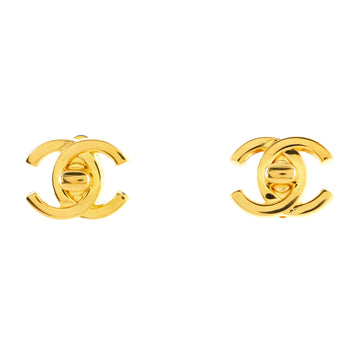 Chanel CC Turnlock Clip-On Earrings Metal