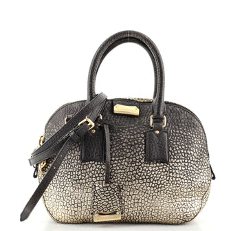 Burberry Orchard Bag Check Embossed Leather Small