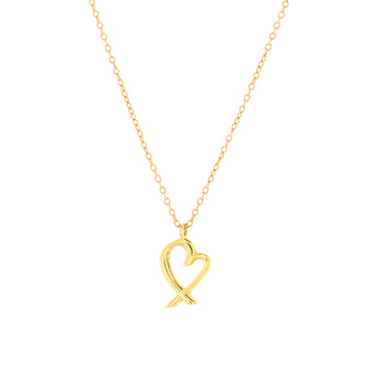 Tiffany & Co. Paloma Picasso Loving Heart Pendant Necklace 18K Yellow Gold
