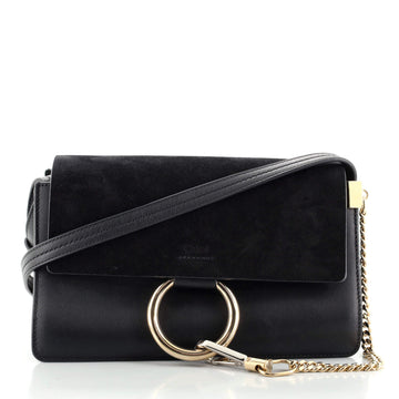 Chloe Faye Shoulder Bag Leather and Suede Small