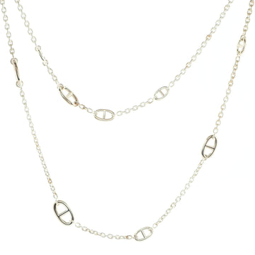 Hermes Farandole Long Necklace Sterling Silver 120