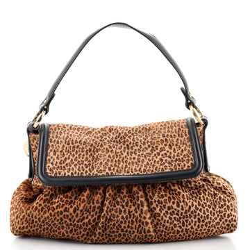 Fendi Chef Flap Bag Printed Pony Hair Small