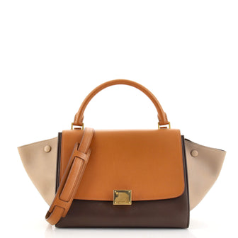 Celine Tricolor Trapeze Bag Leather Small