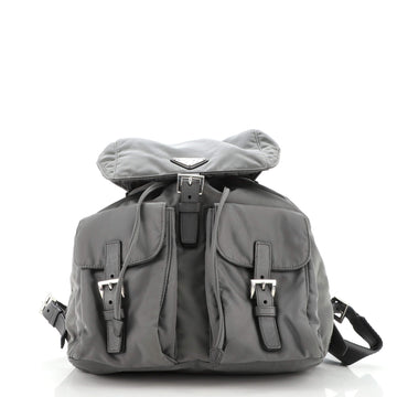 Prada Double Front Pocket Backpack Tessuto Medium