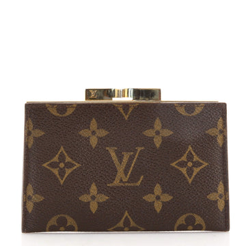 Louis Vuitton Kisslock Coin Purse Monogram Canvas