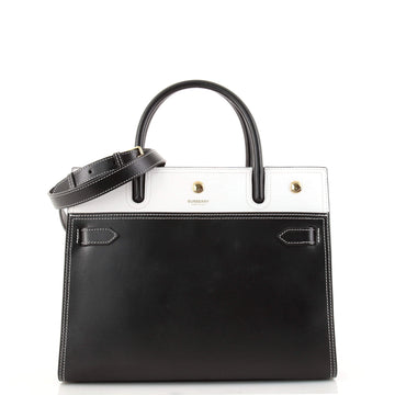 Burberry Title Two Handle Tote Leather Small