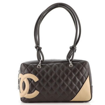 Chanel Cambon Bowler Bag Quilted Leather Medium