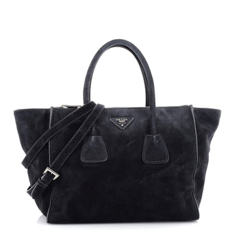 Prada Twin Pocket Tote Suede Medium