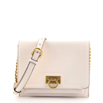 Salvatore Ferragamo Trifolio Flap Bag Leather Medium