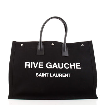 Saint Laurent Rive Gauche Shopper Tote Canvas Large