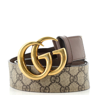 Gucci GG Marmont Belt GG Coated Canvas and Leather Wide