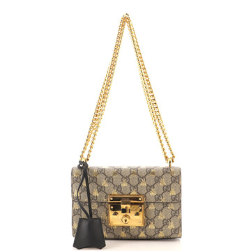 Gucci Padlock Shoulder Bag Printed GG Coated Canvas Small