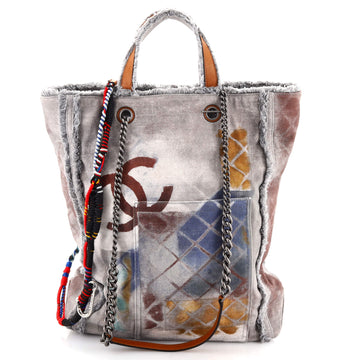 Chanel Art School Oh My Boy Tote Graffiti Printed Canvas