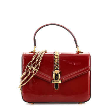 Gucci Sylvie 1969 Top Handle Bag Patent Mini