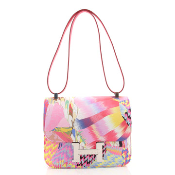 Hermes Constance Bag Limited Edition Marble Printed Silk 24