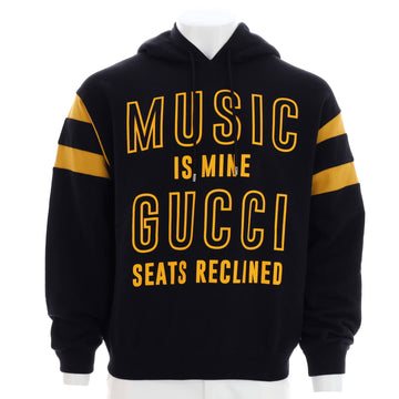 Gucci Men's Music is Mine Hoodie Printed Cotton