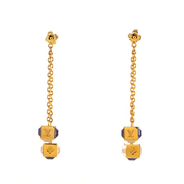 Louis Vuitton Gamble Dangle Earrings Metal and Crystals