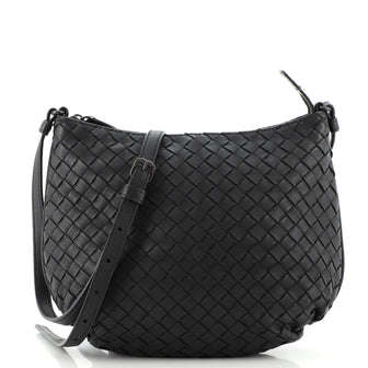 Bottega Veneta Saddle Zip Messenger Bag Intrecciato Nappa Small