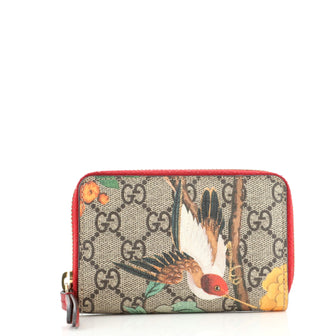 Gucci Zip Around Card Case Printed GG Coated Canvas