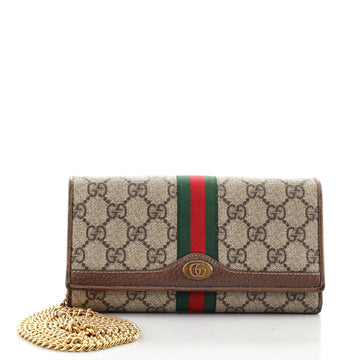 Gucci Ophidia Chain Wallet GG Coated Canvas