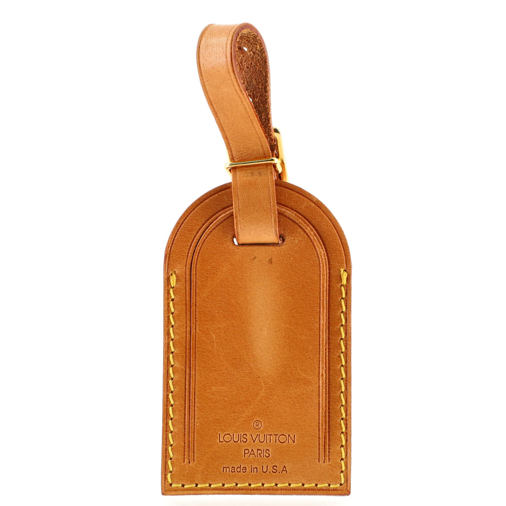 Louis Vuitton Monogrammed Luggage Bag Identification Tag  WT