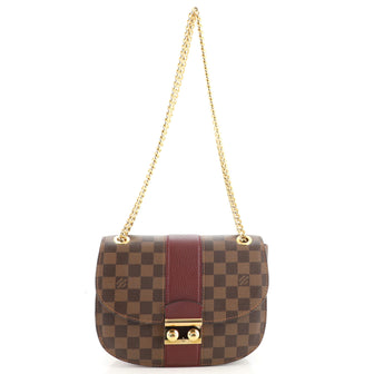 Louis Vuitton Wight Handbag Damier with Leather
